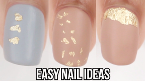 fall foil nails for beginners | nail art compilation