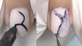 How to : Marble Nails for Beginners (with Sharpie!)