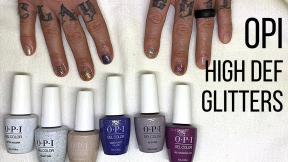 OPI GelColor High Definition Glitter Collection [Winter 2020] live swatch on real nails!