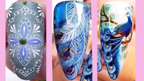 Design Peacock Nails. It Took Me A Long Time To Do It ? | New Amazing Nails Art Ideas | #1 Nail Art