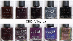 CND Vinylux [Dark, Fall Shades] Live Swatch on Real Nails