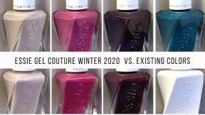 Essie Gel Couture Winter 2020 Collection vs. existing colors