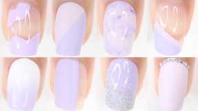 10+ EASY spring nail ideas | nail art designs compilation - lilac purple