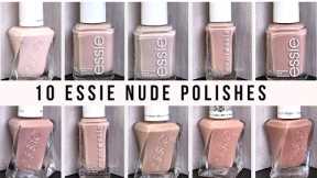 10 ESSIE NUDE POLISHES WORTH LOOKING AT ! [LIVE SWATCH ON REAL NAILS]