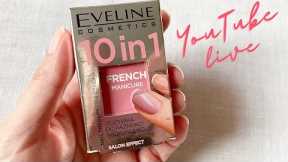 Doing my nails w/Eveline Nail Conditioner (natural nails)+ Q&A [YOUTUBE LIVE]