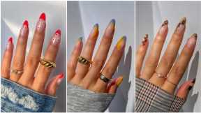 Three different types unique nail polish tutorial for beginners / amazing & unique nail art design