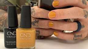 Manicure w/ CND Vinylux Candle Light (aka. Flaming Mustard)