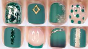 10 EASY GREEN NAIL IDEAS FOR SHORT NAILS | new nail art designs compilation perfect for short nails