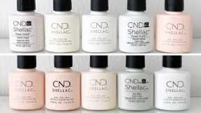Swatching ENTIRE CND Shellac Collection 2021 [Video #1 white + light shades]