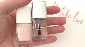 Doing my nails w/Dior Abricot 500 + Gel Coat