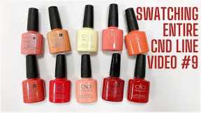 Swatching the entire CND Shellac line Video #9 [Corals & Reds]