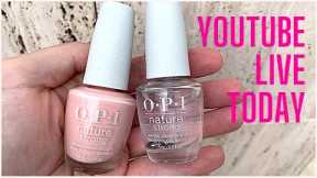 Doing my nails with OPI Nature Strong ‘Let Nature Take It’s Quartz’