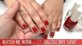 FULL SALON MANICURE feat.  DAZZLE DRY  'Love' ❤️ (in real time/relaxing)