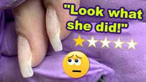 Story Time: Weird Review From Client | Hard gel Nail Fill & Holiday Design
