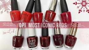 ❤️OPI MOST ICONIC REDS❤️ [LIVE SWATCH ON REAL NAILS]