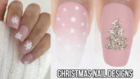 CHRISTMAS NAIL DESIGNS 2021 | easy pink Christmas nail art compilation 2021