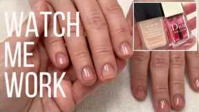 CLEAN LOOK MANICURE  w/Chanel & Dior [WATCH ME WORK/NO AUDIO/JUST MUSIC]