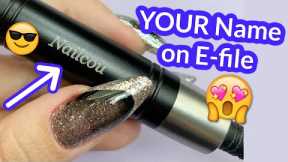 E-file with YOUR Name | MelodySusie Kanon Nail Drill Review | Quick Gel Fill | Trending Design