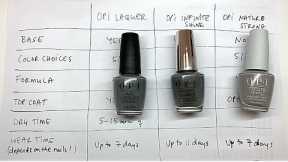 WHICH ONE IS BETTER? OPI LAQUER vs. INFINITE SHINE vs. NATURE STRONG