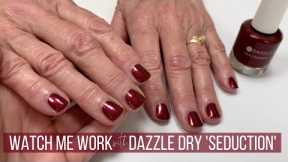GENTLE SALON MANICURE with DAZZLE DRY 'Seduction' [WATCH ME WORK/STEPS EXPLAINED ? ]