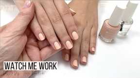 GENTLE SALON MANI with DAZZLE DRY 'More Than Nude' ?
