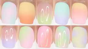 10 SPRING PASTEL OMBRE NAIL IDEAS! | Spring nail polish colors 2022 ombre nail art compilation