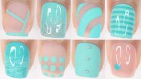 10 EASY NAIL ART IDEAS | turquoise nail art designs compilations summer  nail polish colors 2022