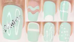 2022 NAIL DESIGNS FOR SUMMER | 7 EASY NAIL IDEAS MINT BLUE | nail art compilation