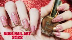 New Nail Art Design 2022❤️| Nude dotted nail art design | Nail art at Home | Mehsim Creations