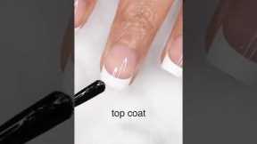 perfect French manicure nail tutorial! diy French tip nail art at home #shorts #nailart