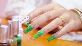Simple Nail Art Designs For Beginners | Learn How To Design Nail With OunNuth SN #15