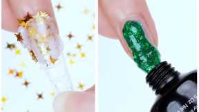 Rainbow color pencil nail ideas | The Simpson nail art | Powder coated mirror nail design