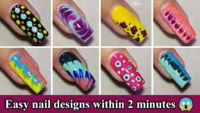 Easy nail art within 2 minutes|| Simple designs for beginners #easynailart #naildesign #nailart