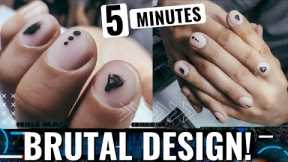 Fashionable men's manicure with design🔥 Quick nail design😱 Acid Primer