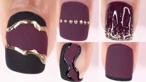 5 FALL NAIL ART DESIGNS | new nail art compilation using gel nail polish at home | chrome nail art