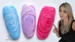 3D Rose Nail Art Trend.🌹😍  3D nails trend. Gel flower.