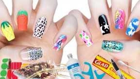 10 DIY Nail Art Designs Using HOUSEHOLD ITEMS! | The Ultimate Guide #3