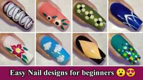 Nail art at home || Nail designs for beginners 😱 || #easynailart #naildesign #nailart #nailpaint