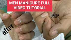 MEN MANICURE / CLEANING  with NAIL POLISH // FULL VIDEO TUTORIAL