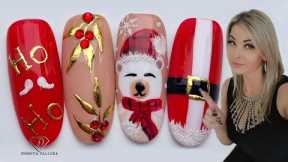 Best Christmas nail art tutorial. Christmas nail designs. Xmas nail art