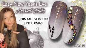 🕰 Easy New Year's Eve Nail Art Design | NYE Nails | Glitter Ombre Bling Midnight Clock | Madam Glam