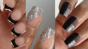TRENDY NEW YEARS EVE NAIL DESIGNS |  NYE nail art compilation using gel nail polish at home | chrome
