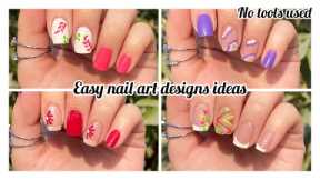 Easy nail art designs with toothpick || No tools nail art designs