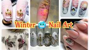 winter nail art designs2022-23/Nail Art Designs for winter/new winter 🥶 nail art#Hummy nails