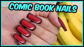 Comic Book Nails Trend | Pink Dust Collector by MelodySusie | Cartoon Nails Art