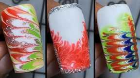 Drag Marble nail art compilation | Christmas DIY Nail Art Ideas #352  | Nailicious