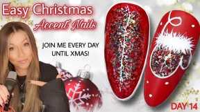 🧤 Easy Christmas Nail Art Design | Red Glitter Mitten Nails | Winter Mittens | Madam Glam Advent