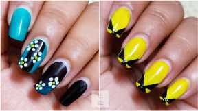 Easy Simple Nail Art designs / Easy nail art for beginners / No tools Nail Art #nails #nailart