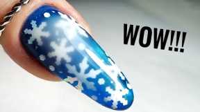 WOW!!!! SNOWFLAKES   ❄️   Nail ART design
