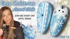 🐻‍❄️ Easy Christmas Nail Art Design | Snowflake Polar Bear Nails | White Blue Foil | Madam Glam
